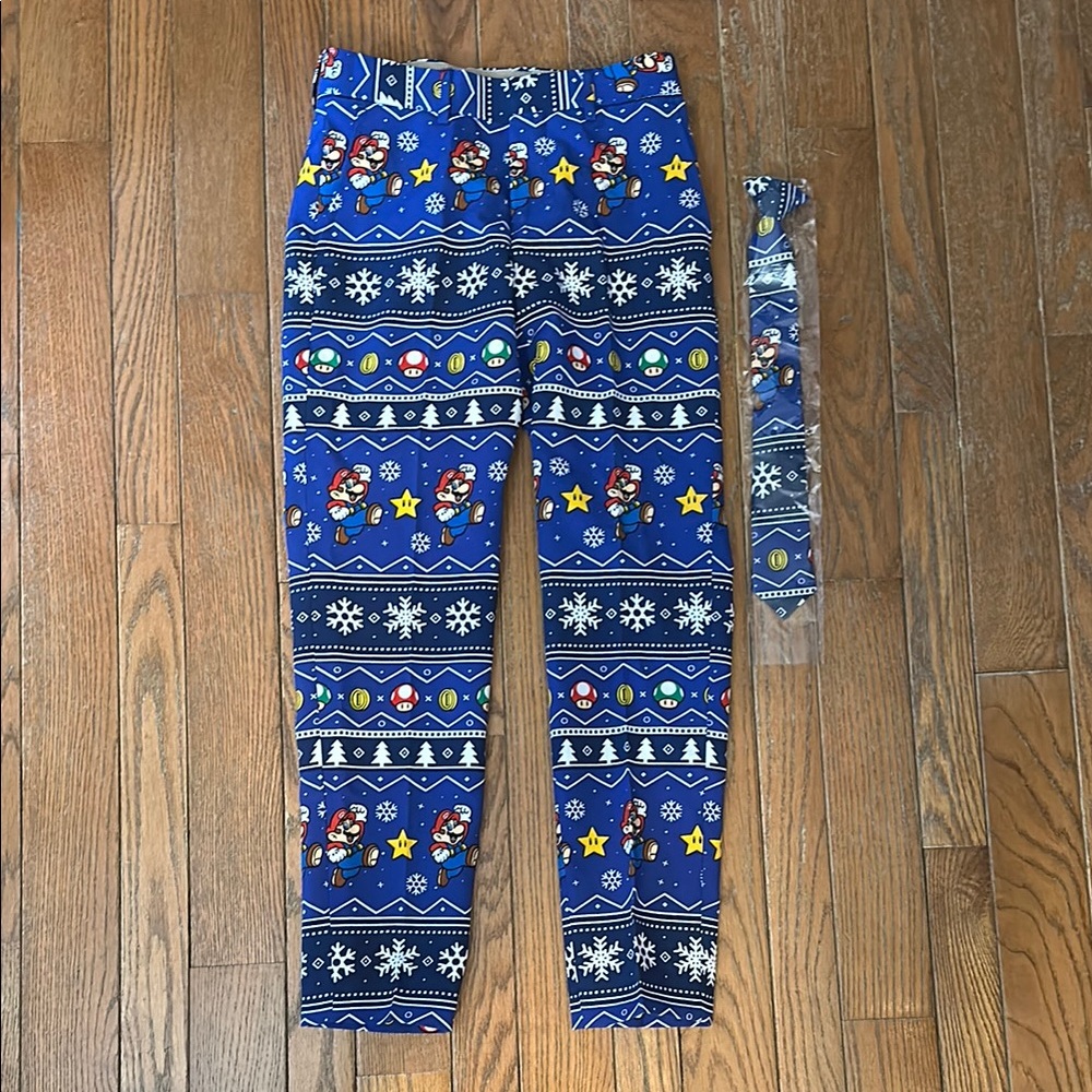 Super Mario Opposuits dress pants with Tie